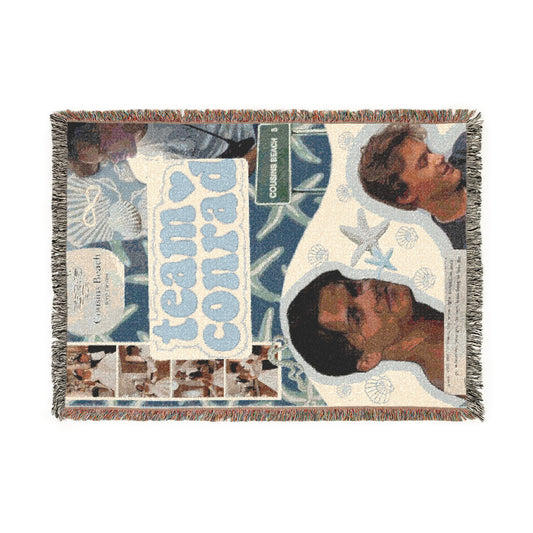 Cozy Art-Inspired Woven Blanket, Perfect for Home Decor, Gift for Art Lovers, Vintage Style Throw, Boho Living Room Accessory